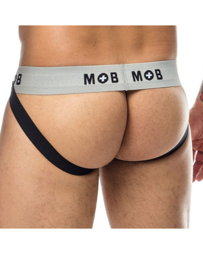 Jockstrap Mob Classic Blanc-Noir  Couleur principale:Noir Couleur secondaire:Noir