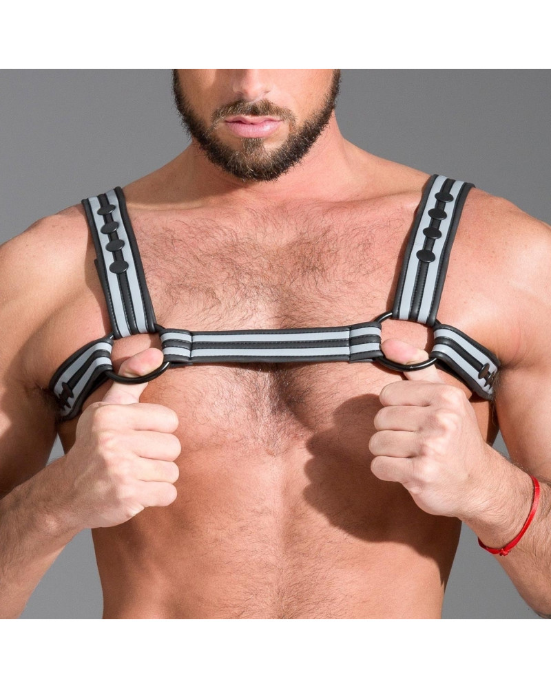 Harnais Néoprène Gris  Couleur principale:Gris