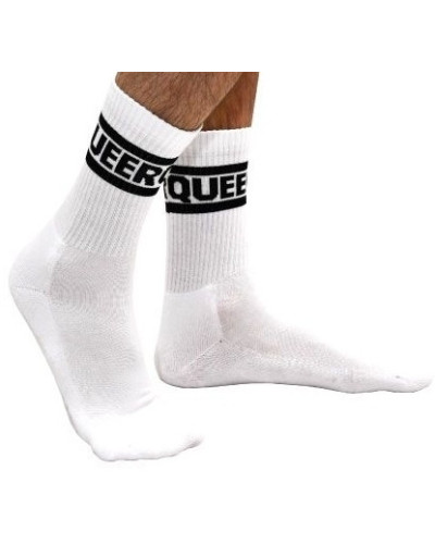 Chaussettes blanches Queer Crew Socks  Couleur principale:Blanc