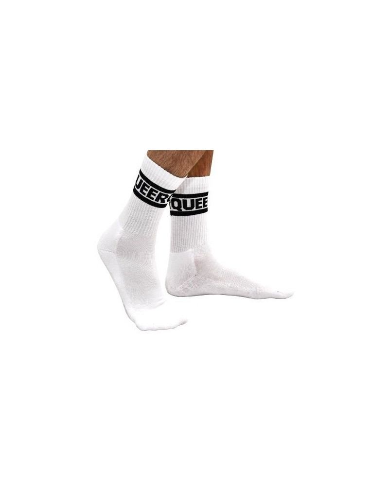 Chaussettes blanches Queer Crew Socks  Couleur principale:Blanc