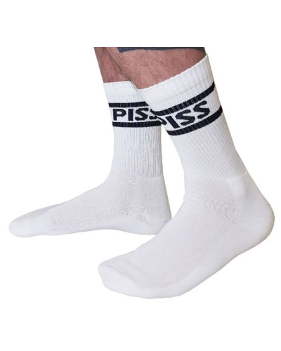 Chaussettes blanches Piss Crew Socks  Couleur principale:Blanc