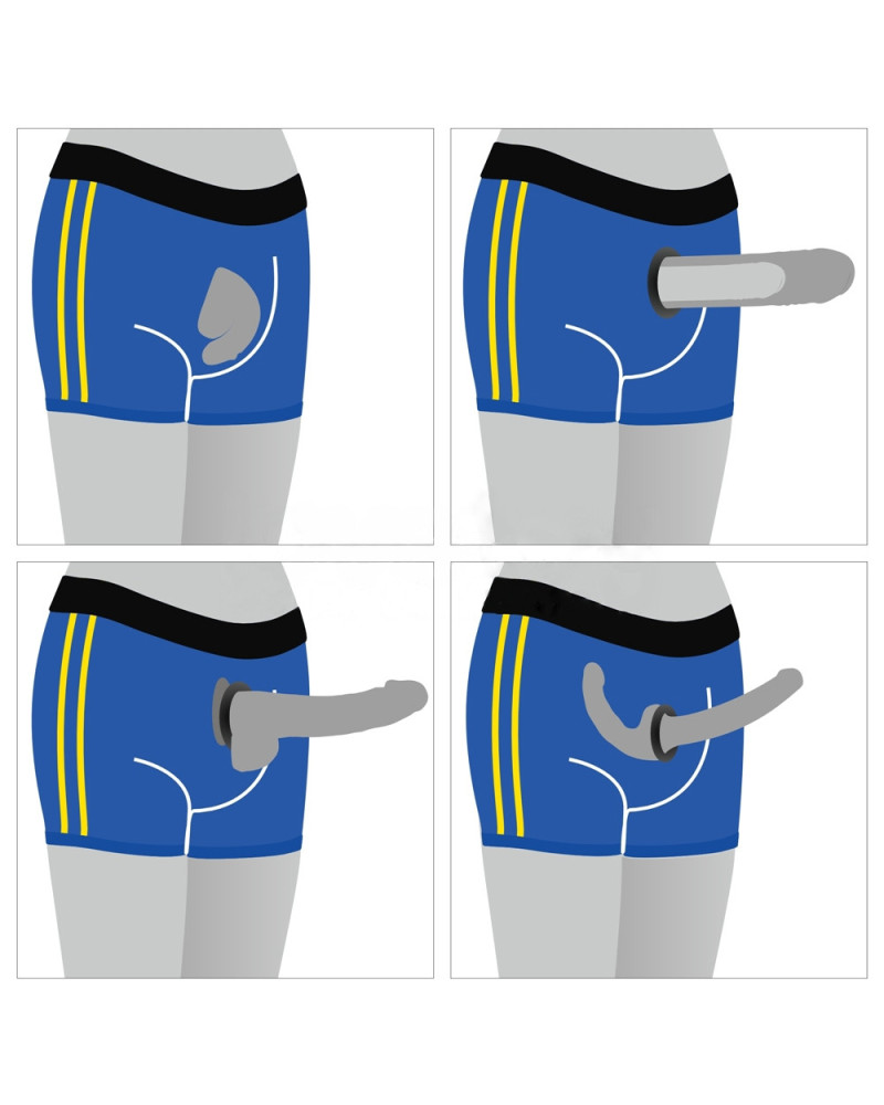 Boxer Chic Strap-On Bleu  Couleur principale:Bleu