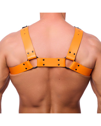 Harnais en cuir Bulldog Orange  Couleur principale:Orange