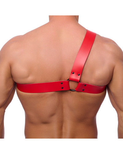 Harnais en cuir Half Rouge  Couleur principale:Rouge