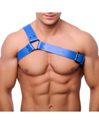 Harnais en cuir Half Bleu  Couleur principale:Bleu
