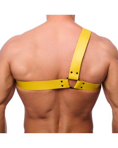 Harnais en cuir Half Jaune  Couleur principale:Jaune