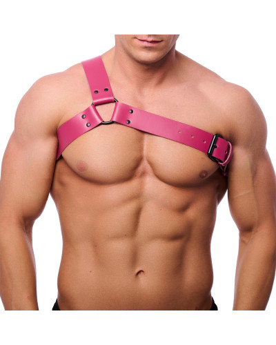 Harnais en cuir Half Rose  Couleur principale:Rose