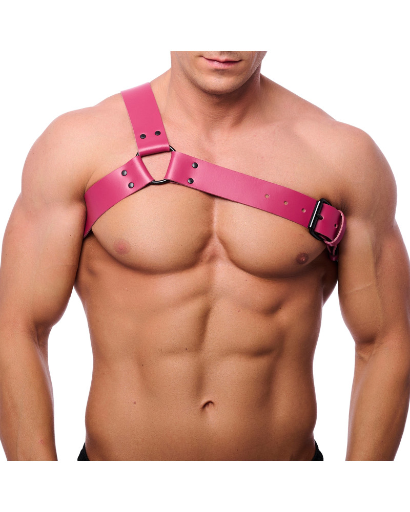 Harnais en cuir Half Rose  Couleur principale:Rose