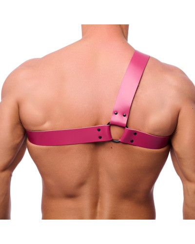 Harnais en cuir Half Rose  Couleur principale:Rose