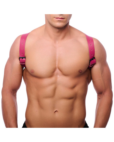 Harnais en cuir Shoulder Rose  Couleur principale:Rose
