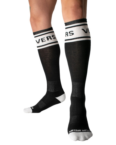 Chaussettes hautes Identity Vers Noires  Couleur principale:Noir