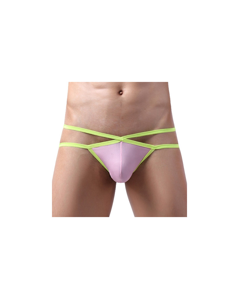Jockstrap Bellicross Rose-Jaune fluo  Couleur principale:Rose Couleur secondaire:Jaune