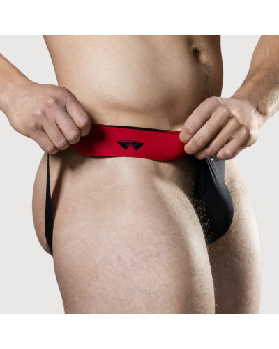 Jockstrap Rev2 Noir Rouge  Couleur principale:Noir Couleur secondaire:Rouge