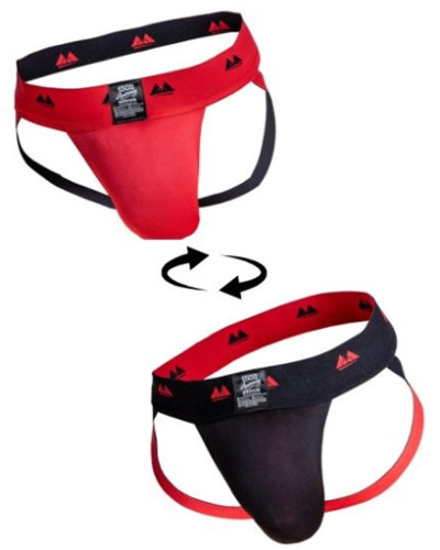 Jockstrap Rev2 Noir Rouge  Couleur principale:Noir Couleur secondaire:Rouge
