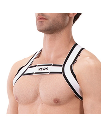 Harnais élastique Vers Noir-Blanc  Couleur principale:Noir Couleur secondaire:Blanc