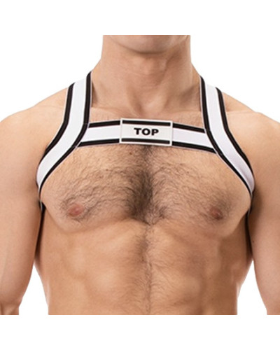 Harnais élastique TOP Noir-Blanc  Couleur principale:Noir Couleur secondaire:Blanc