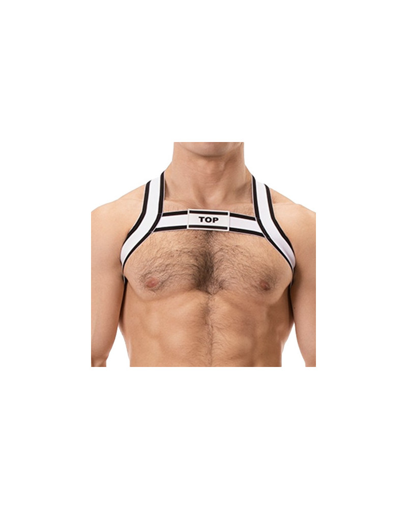 Harnais élastique TOP Noir-Blanc  Couleur principale:Noir Couleur secondaire:Blanc