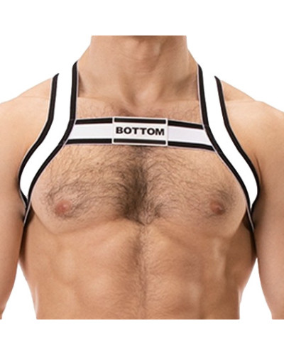 Harnais élastique Bottom Noir-Blanc  Couleur principale:Noir Couleur secondaire:Blanc