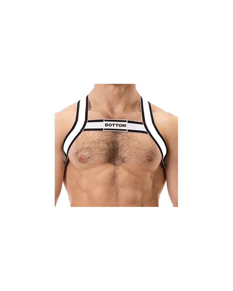 Harnais élastique Bottom Noir-Blanc  Couleur principale:Noir Couleur secondaire:Blanc