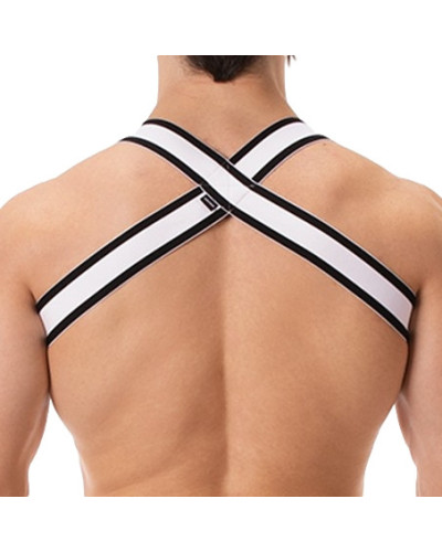 Harnais élastique Bottom Noir-Blanc  Couleur principale:Noir Couleur secondaire:Blanc