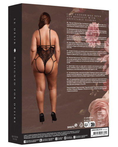 Body Dentelle Grande Taille Sandra Noir Taille:XL/4XL Couleur principale:Noir