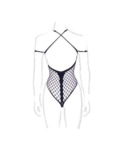 Body String Ouvert Grande Taille Leda Noir Taille:XL/4XL Couleur principale:Noir