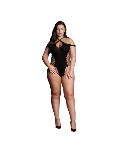 Body String Ouvert Grande Taille Leda Noir Taille:XL/4XL Couleur principale:Noir