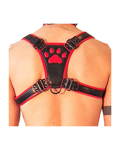 Harnais Puppy Harness Noir-Rouge  Couleur principale:Noir Couleur secondaire:Rouge
