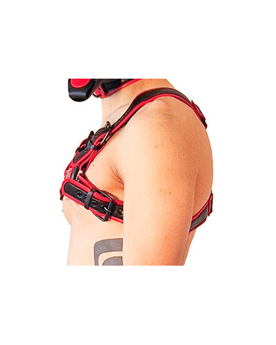 Harnais Puppy Harness Noir-Rouge  Couleur principale:Noir Couleur secondaire:Rouge