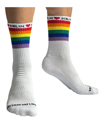 Chaussettes blanches Pride Love Berlin  Couleur principale:Blanc