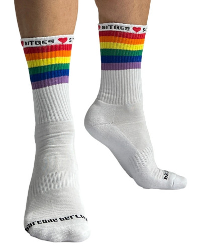 Chaussettes blanches Pride Love Sitges  Couleur principale:Blanc