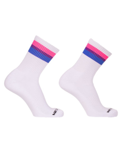 Chaussettes blanches Bisex Flag Fetish Half Socks  Couleur principale:Blanc