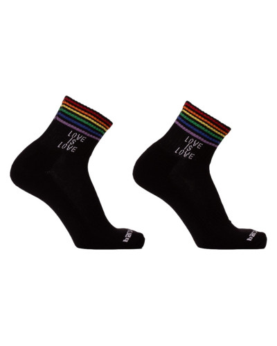 Chaussettes Love is Love Rainbow-Noir  Couleur principale:Noir