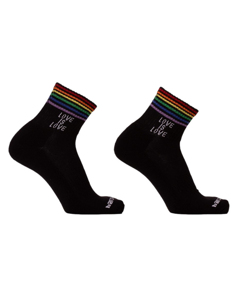 Chaussettes Love is Love Rainbow-Noir  Couleur principale:Noir