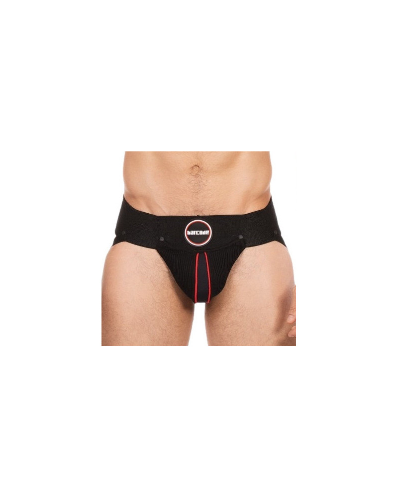 Jockstrap Rokk Noir-Rouge  Couleur principale:Noir Couleur secondaire:Rouge