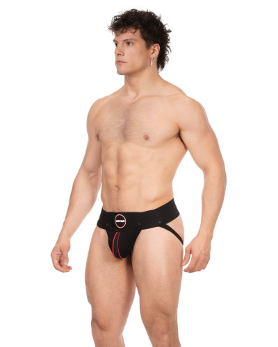 Jockstrap Rokk Noir-Rouge  Couleur principale:Noir Couleur secondaire:Rouge