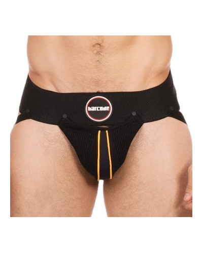 Jockstrap Rokk Noir-Jaune  Couleur principale:Noir Couleur secondaire:Jaune