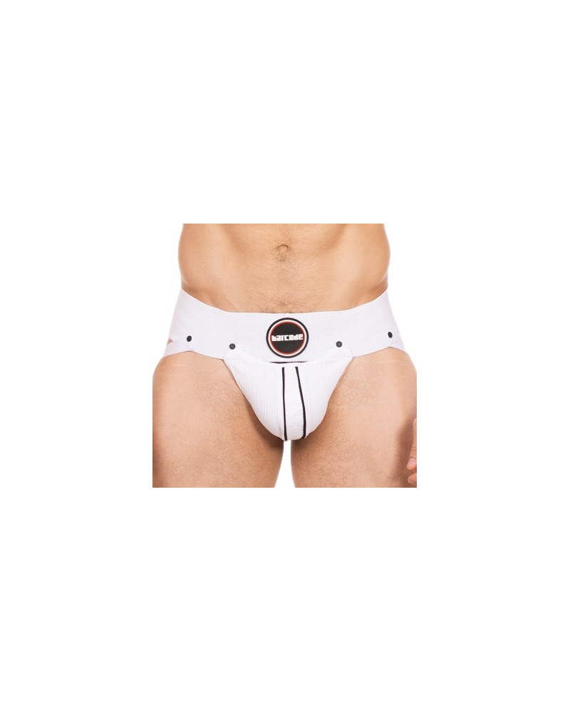 Jockstrap Rokk Blanc-Noir  Couleur principale:Blanc Couleur secondaire:Noir