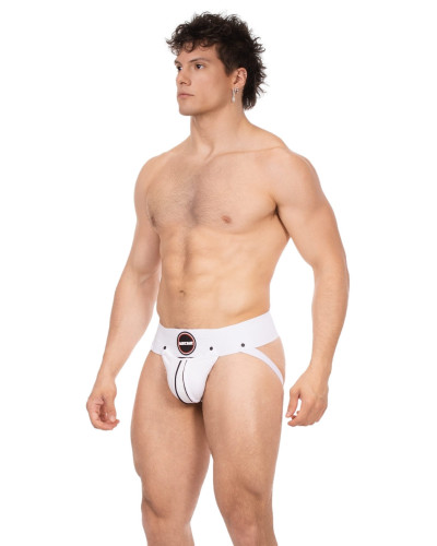 Jockstrap Rokk Blanc-Noir  Couleur principale:Blanc Couleur secondaire:Noir