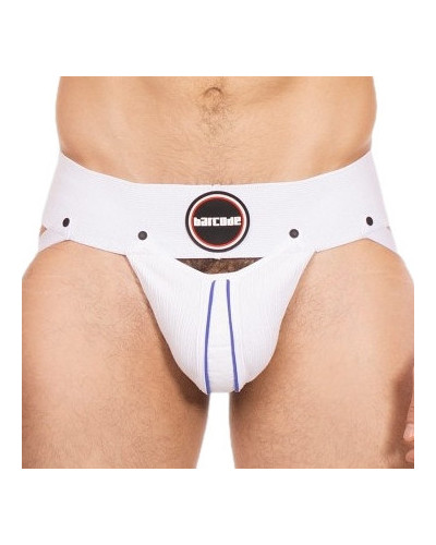 Jockstrap Rokk Blanc-Bleu  Couleur principale:Blanc Couleur secondaire:Bleu