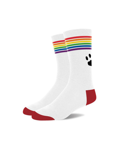 Chaussettes Pride Blanc-Rainbow 