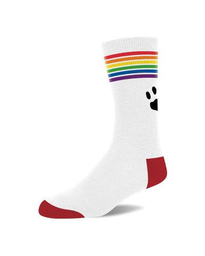 Chaussettes Pride Blanc-Rainbow 