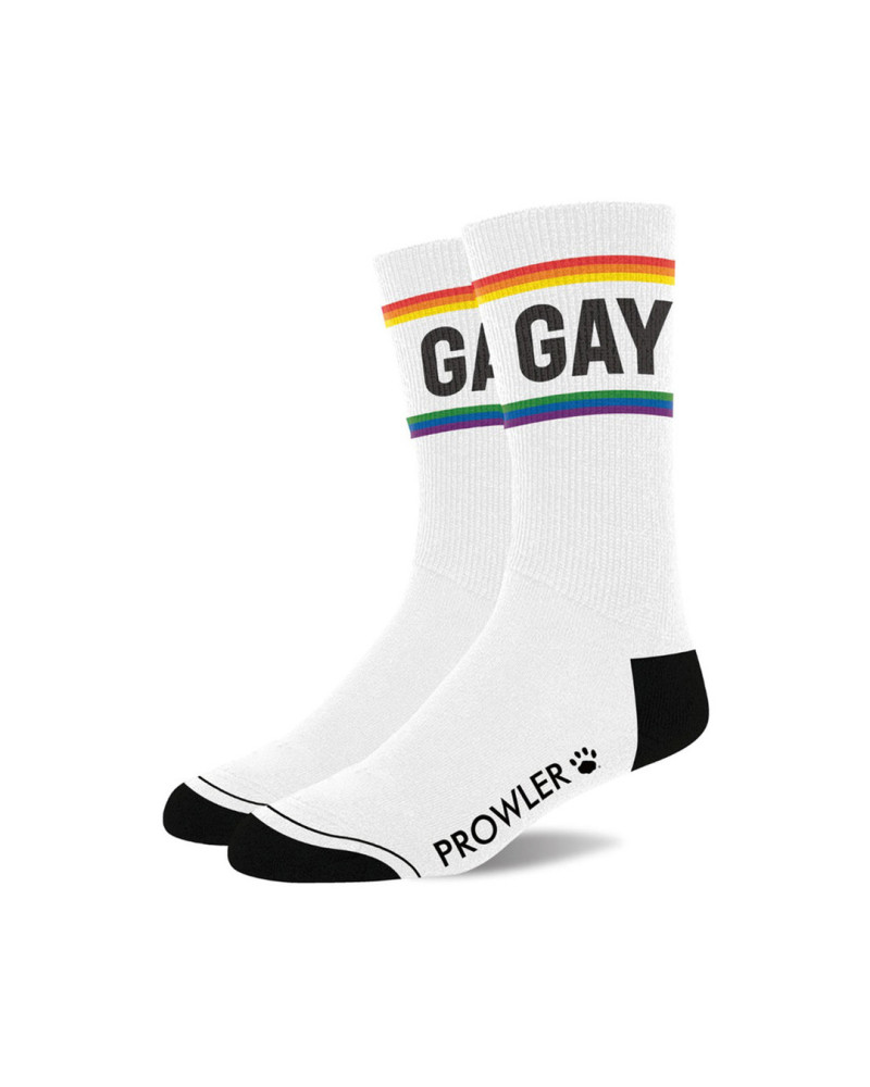 Chaussettes Gay Blanc-Rainbow 
