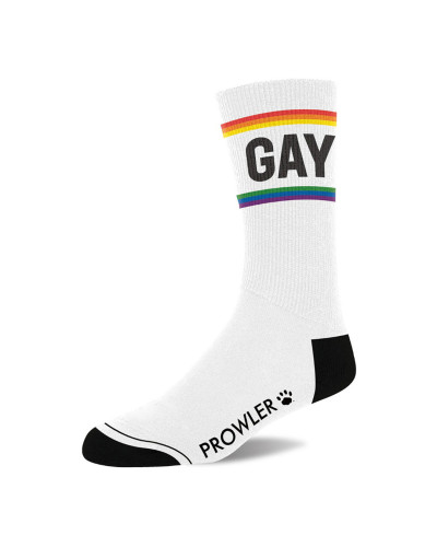 Chaussettes Gay Blanc-Rainbow 