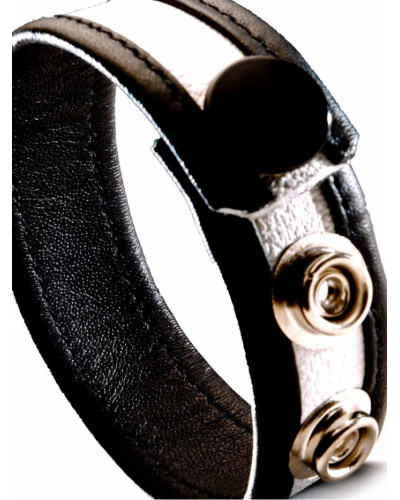 Cockring Cuir Blanc 
