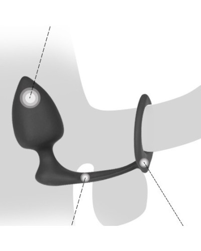 Plug et Cockring Silicone 8cm 