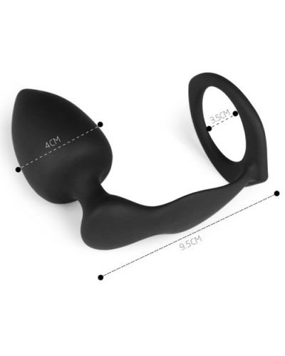 Plug et Cockring Silicone 8cm 