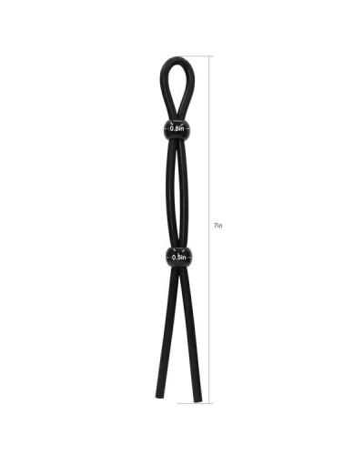 Cock Ring Ajustable Double Noir 
