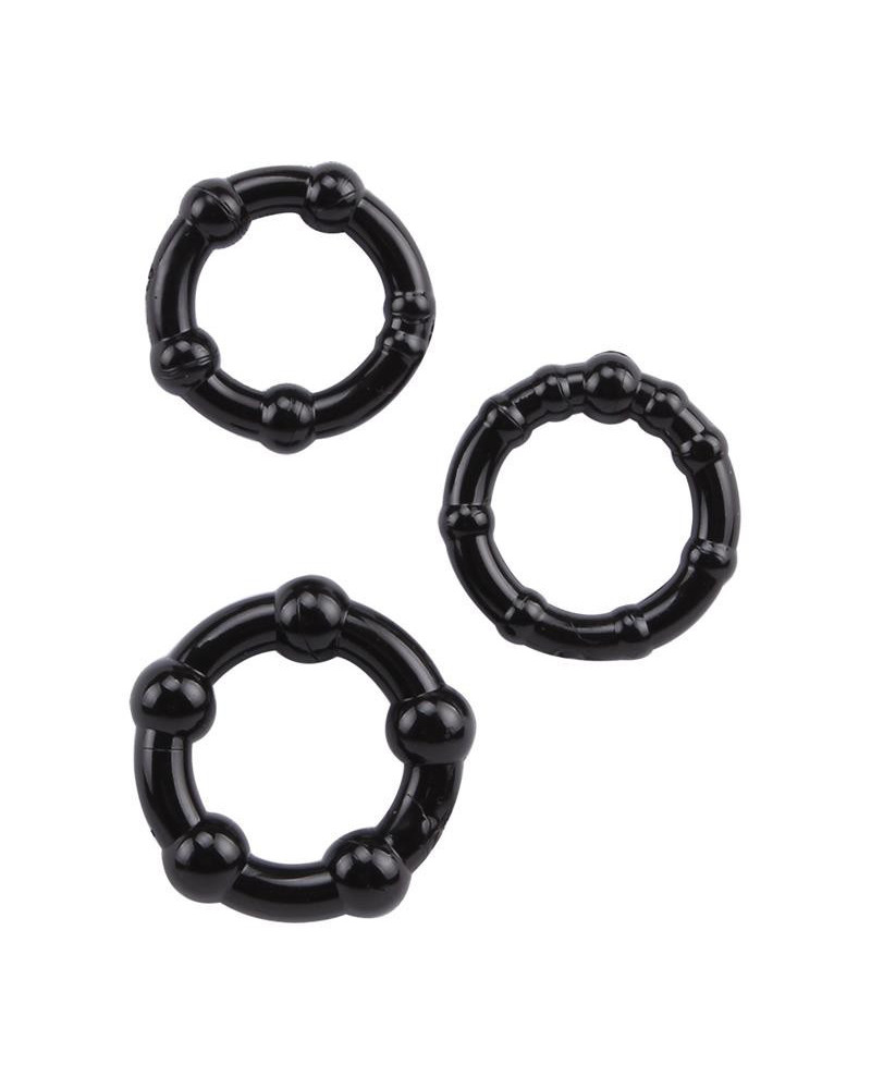 Lot de 3 cockrings Mini Noir 