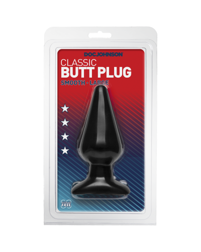 Butt Plug Smooth 12 x 6 cm Noir 